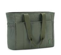 VASCHY Tote Bag Léger, Sac Cabas Femme Matelassé Imperméable 15,6'', Grand Fourre-Tout Zippé Avec Poches Latérales Pour Travail, Cours, Sport Et Voyage Vert