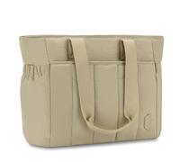 VASCHY Tote Bag Léger, Sac Cabas Femme Matelassé Imperméable 15,6'', Grand Fourre-Tout Zippé Avec Poches Latérales Pour Travail, Cours, Sport Et Voyage Kaki