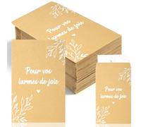 Vasdrin 120 Pcs Larmes de Joie Pochettes Enveloppe pour Mouchoirs