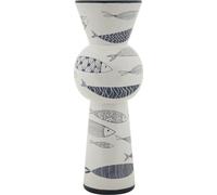 Vase 14 x 38.5 x 14 cm Céramique Blanc Bleu