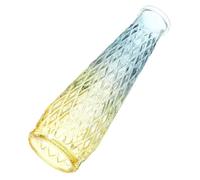 Vase 22x6x6 cm dégradé vert-jaune diamètre de l'ouverture 4cm matériau verre bouteille conique facile à nettoyer objet décoratif
