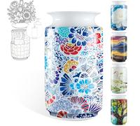 Vase 3D pour adultes, puzzle de Noël de 162 pièces à faire soi-même, puzzle 3D avec colonne d'eau, idéal pour présenter des fleurs réelles ou artificielles et des arrangements floraux (abstrait)