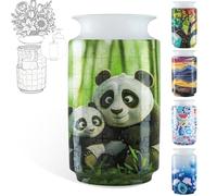 Vase 3D pour adultes, puzzle de Noël de 162 pièces à faire soi-même, puzzle 3D avec colonne d'eau, idéal pour présenter des fleurs réelles ou artificielles et des arrangements floraux (Panda)