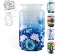 Vase 3D pour adultes, puzzle de Noël de 162 pièces à faire soi-même, puzzle 3D avec colonne d'eau, idéal pour présenter des fleurs réelles ou artificielles et des arrangements floraux (lotus)