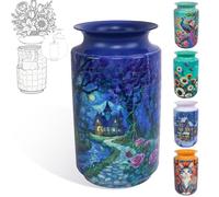 Vase 3D pour adultes, puzzle de Noël de 162 pièces, puzzle 3D avec colonne d'eau, idéal pour présenter des fleurs réelles ou artificielles et des arrangements floraux (contes de fées)