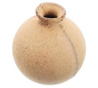 Vase à Bourgeon Artisanal en Bois Marron pour Fleurs Séchées
