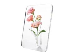 Vase à cadre photo, vases décoratifs élégants en acrylique 2D pour bureaux - Élégance de bureau, charme de salon, décoration de table moderne, design unique de cadre photo qui améliore n'importe quel
