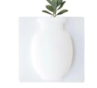 Vase à fleurs amovible en silicone innovant sans trace pour fenêtre murale | Autocollant réutilisable, amovible, réutilisable, sans perçage pour fenêtre, mur, décoration florale, décoration d'intérieur