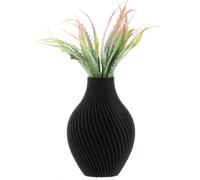 Vase à fleurs artificielles - BOTLE - 20 cm - Noir - PLA - Design contemporain