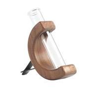 Vase à fleurs de voiture - Nice Present - Clip de ventilation en bois - Mini clip en verre - Pot de fleur de voiture