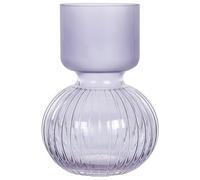 Vase à fleurs décoratif 26 cm Col Rond Design Rétro En Verre Violet Thetidio