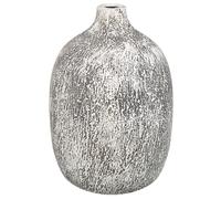 Vase à Fleurs Décoratif Effet Vieilli 36 cm en Terre Cuite Blanc et Gris