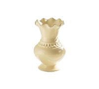 Vase à Fleurs Design Vase en céramique à Bord ondulé crème rétro 21 cm | Vase ornemental en forme de poire for arrangement floral