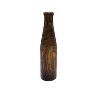 Vase à fleurs en bois XXL - Bouteille marron - 40 cm - Vase décoratif pour plantes artificielles - Décoration de table - Décoration de fenêtre pour herbe de la pampa - Fleurs séchées
