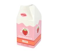 Vase à fleurs en carton de lait de fraise | Décoration d'intérieur mignonne