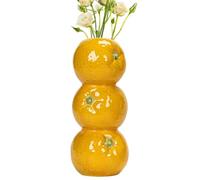 Vase à fleurs en céramique en forme de fruit | Récipient floral de bureau | Récipient floral de bureau - 19,6 x 8,4 cm en céramique style vase à fruits centre de table pour décoration de ferme et de