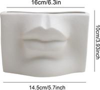 Vase à fleurs en céramique Vase à visage humain Vase décoratif minimaliste Arrangement floral hydroponique Container