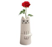 Vase à Fleurs en Forme de Chat - Vase Mignon pour décoration d'intérieur - Vase à Fleurs d'art Moderne - Vase de Table - Vase en résine pour fraîches séchées - Arrangement Floral