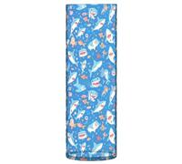 Vase à fleurs en plastique de 30 cm - Décoration esthétique - Vase ouragan transparent pour centres de table, bibliothèque, mariage, requins - Bleu eau
