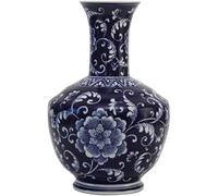 Vase à Fleurs en Porcelaine Bleu et Blanc, Vase en céramique Chinois Fait à la Main, Vase décoratif Asiatique pour Table, Salon, étagère, cheminée du Manteau, centres de Table décoration de Chambre à