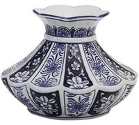 Vase à Fleurs en Porcelaine Bleu et Blanc, Vase en céramique Chinois Fait à la Main, Vase décoratif Asiatique pour Table, Salon, étagère, cheminée du Manteau, centres de Table décoration de Chambre à