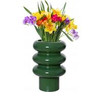Vase à fleurs en verre 14x20m Vert décoratif élégant
