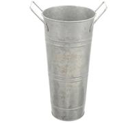 Vase À Fleurs Fer Vintage avec Poignées Pot De Fleurs Compact pour Décoration De Jardin Et Balcon Seau Décoratif Métal pour Arrangements Floraux