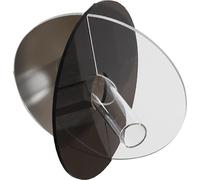 Vase à fleurs géométrique en acrylique Fine Detail Easy To Clean Acrylic Geometric Minimalist Vase for Living Room Table Disc Transparent Grey 15x13x2cm