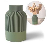 Vase à fleurs incassable - 20 cm - Moderne - Vase pour fleurs artificielles et vivantes - Décoration d'intérieur - 3D massif - Japonais