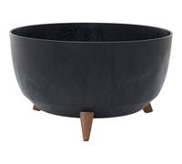 Vase À Fleurs OSLO STONE Noir 47x26,5 Cm Pot De Fleurs