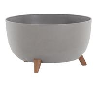 Vase À Fleurs Pot De Fleurs Conteneur Pot Seau OSLO Gris 47x26,5 Cm