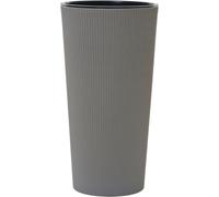Vase À Fleurs Pot De Fleurs Pot LOCON STRIPE Gris 25x46,5 Cm