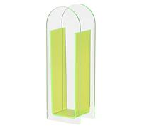 Vase à fleurs résistant à la casse décoratif compact en acrylique pour bureau Vert fluo