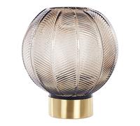 Vase à Fleurs Rétro 24 cm en Verre Rond en Forme de Bourgeon Marron Felli