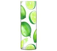 Vase à fleurs vert citron aquarelle citron vert vert vert citron vert vase haut en plastique pour fleurs, 9,9 cm l x 30 cm H 30 x 9,9 cm