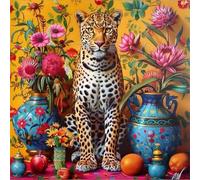 Vase à Motifs d'animaux Puzzle 200 Pièces Adultes, 28x28cm DIY Puzzle Impossible Jeu de Création et Logique, Puzzles Classiques pour Adultes et Enfants de 12 Ans et Plus