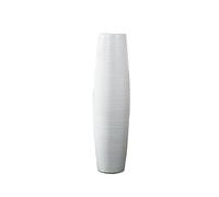 Vase à Rayures Blanches, Grand Vase de Sol, Vase décoré à la Main, Grand Vase en céramique Blanche, décoration Simple de Grand Vase dans Un manoir, pour Un Usage Professionnel -M (Taille : M