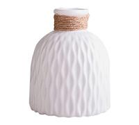 Vase à rayures en plastique, décoration d'intérieur rustique, table de ferme moderne, bibliothèque, cheminée, entrée pour pot de fleurs (A, taille unique)