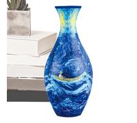 Vase - ABS | Unique Flower Vase | 3D Jigsaw Puzzles for Adults 160-Piece Curved Puzzle Planter with Removable Water Cup for Flower Arrangements Home Decoration Gift