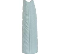 Vase Accueil ESPRIT Bleu ciel Faïence Tropical Feuille de plante 22 x 15 x 70 cm