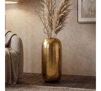 Vase aluminium doré vase à fleurs vase de sol grande ronde décorative métal