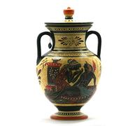 Vase amphore d'Achille et Dieu Bacchus Dionysus Poterie grecque antique en céramique