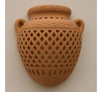 Vase amphore en terre cuite Peint à la main par des artisans tunisiens : Art céramique unique 3009221500