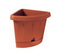 Vase Angulaire En Résine Victoria Bama Pour Plantes Fleurs + Soucoupe