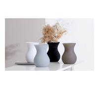 Vase ANNALENA, en verre, gris mat