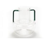 Vase Anses Vintage Emeraude 16 cm verre 13.50x13.50 cm