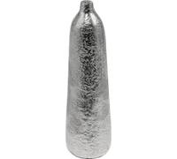 Vase Argent Martelé - Vase élégant en métal Ø9,5cm H32cm pour fleurs décoratives et fleurs séchées