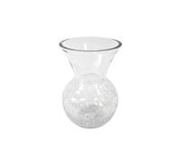 Vase arrondi effet craquelé 16 x 23 cm - Transparent