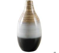 Vase - Bambou laqué - Ø 20 h 40 cm - Gris - Contemporain - Design