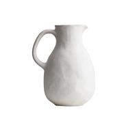 Vase Blanc en céramique avec Anse, de Table avec anses, Vintage en Terre Cuite Fait Main, for décoration de Ferme, décoration de Table